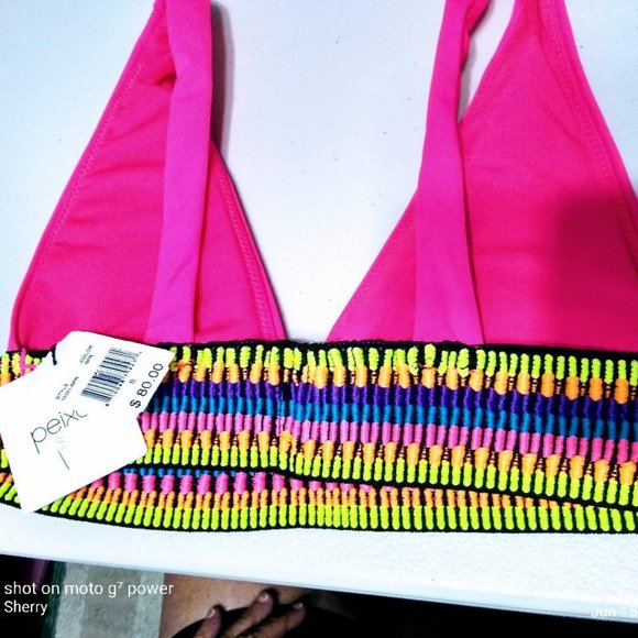 peixoto pink bikini top size SM NWT - Picture 2 of 4